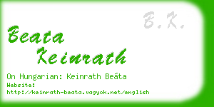 beata keinrath business card